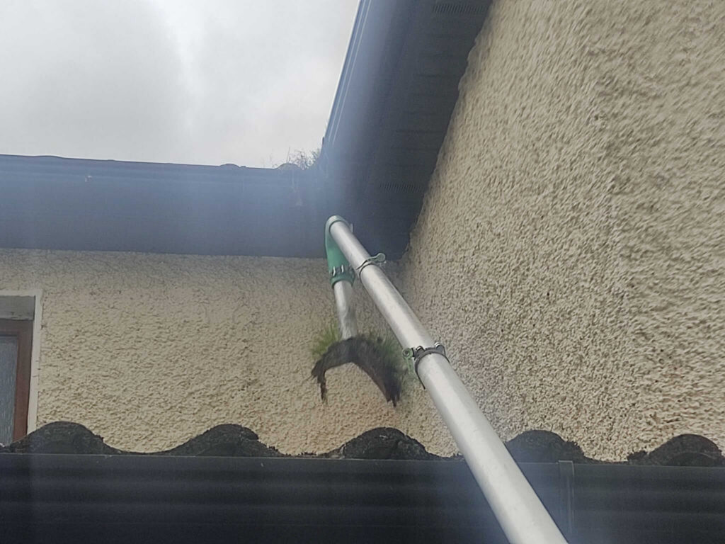 clearing out gutters