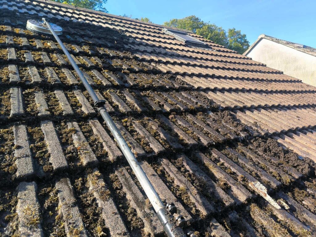 light pressure washing a roof